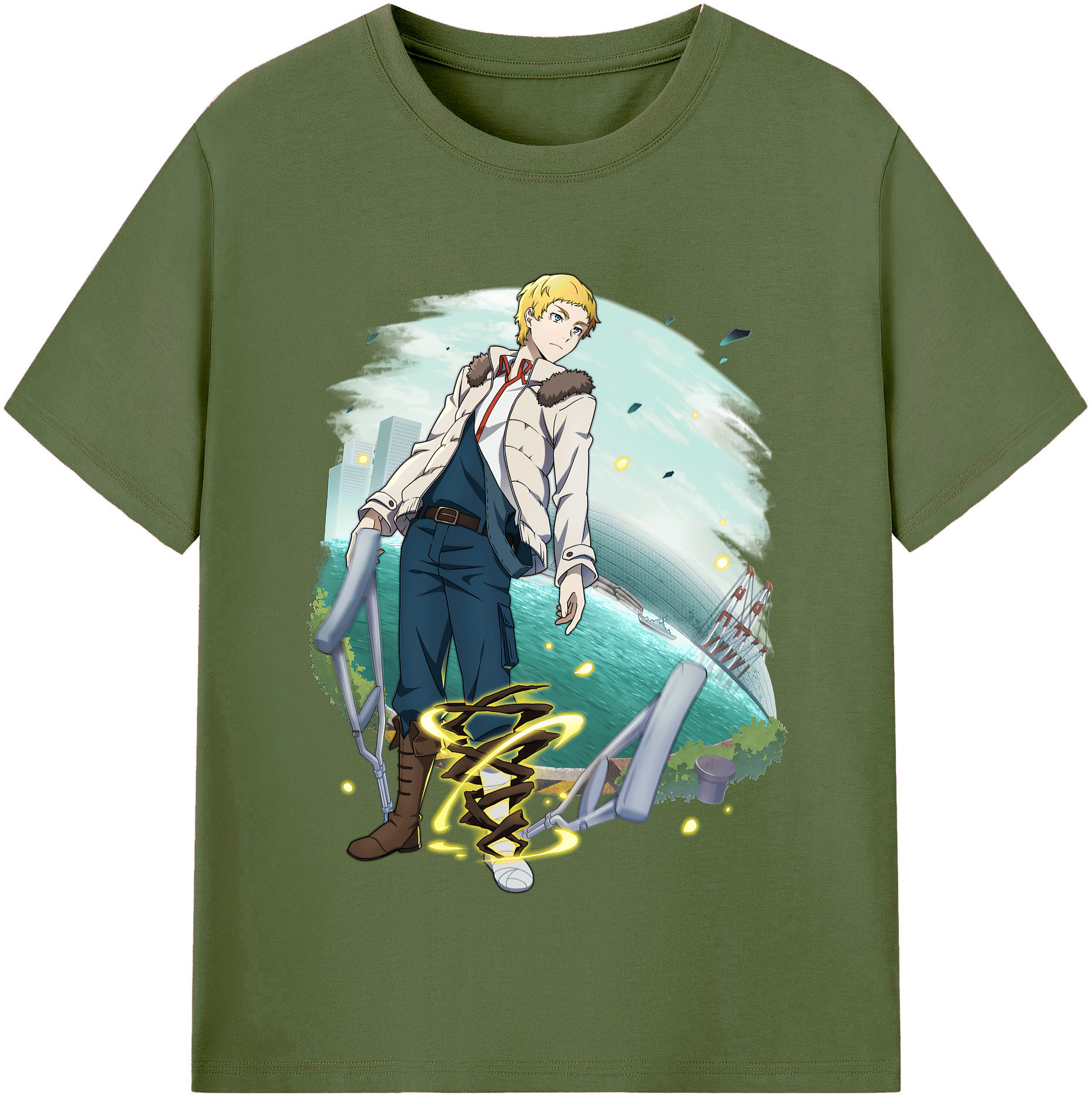 （画像用） 文豪ストレイドッグス Bungo Stray Dogs 綿100％半袖Tシャツ（フロントプリント）